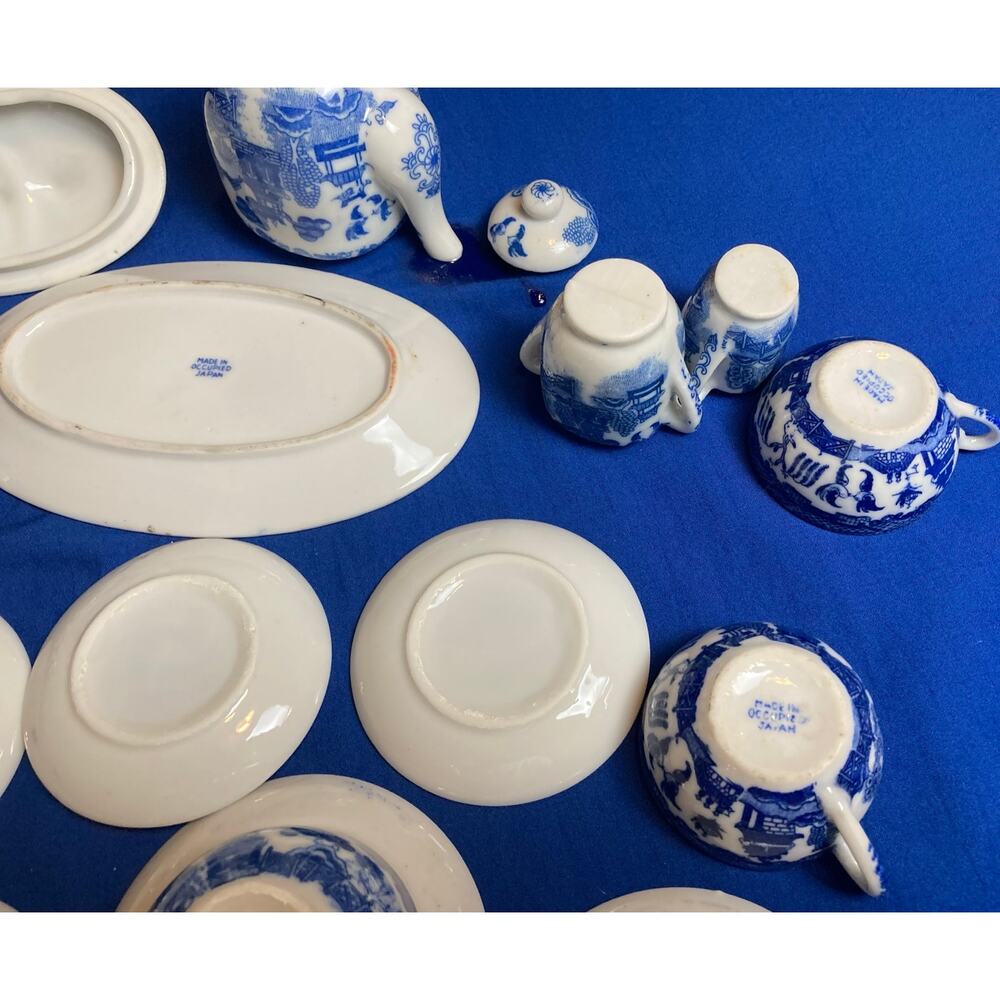 VTG Japanese Mini Tea Mixed Lot Sets Over 30 Pieces Some Marked Occupied Japan - Picture 12 of 16